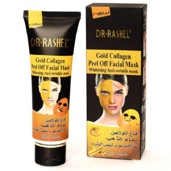 ماسک طلا کلاژن دکتر راشل Dr.Rashel - لیفتینگ و آبرسان پوستدارای عصاره طلای 24 عیارلایه بردار قوی پوست صورتبرطرف کننده ی چین و چروک