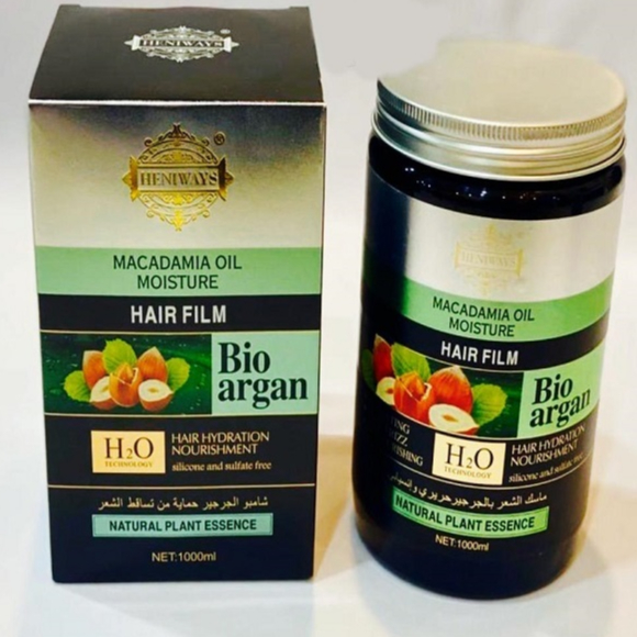 ماسک مو بدون سولفات و سیلیکون Heniways مدل Macadamia Oil Moisture - نرم کنندهآبرسان موتغذیه کنندهفاقد سولفاتفاقد سیلیکوننیاز به آبکشی داردافزایش خاصیت الاستیکی موایجاد موهایی ابریشمی و درخشانعصاره روغن آرگان, روغن ماکادمیامخصوص انواع موها, موهای آسیب دیده, موهای خشک