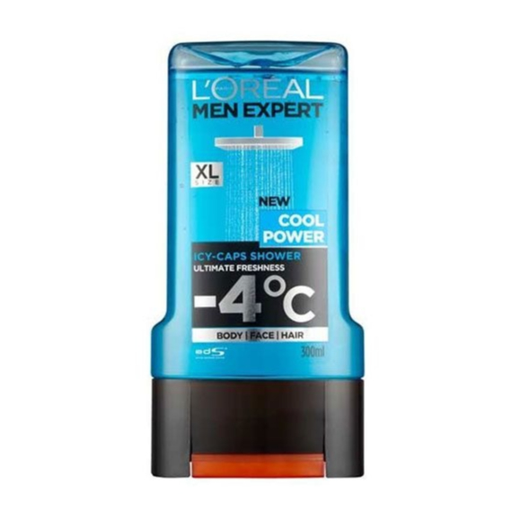 ژل دوش آقایان لورآل سری LOreal Men Expert مدل Cool Power - رایحه خنک و نعناییمناسب برای بدن، صورت و موخنک کننده و طراوت بخش قویپاک کننده پوست بدون ایجاد خشکیحس قرارگیری در مسیری از کریستال های یخ در دمای 4- درجه سانتی گراد