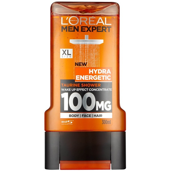 ژل دوش آقایان لورآل سری LOreal Men Expert مدل Hydra Energetic - انرژی دهندهحس پرنشاطشاداب کنندهجلوگیری از خشکی پوستمناسب برای بدن، صورت و مو