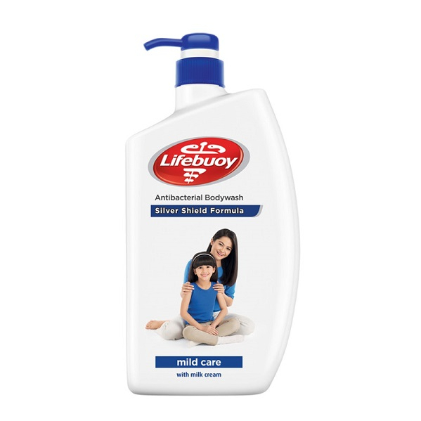 شامپو بدن لایف بوی Lifebuoy مدل mild care - آنتی باکتریالحاوی کرم شیراز بین بردن باکتری ها تا 99.9 درصد